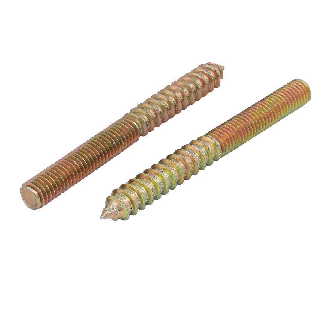 Aexit M8x80mm Carbon Home Hardware Steel Zinc Plated Hanger Bolt 12pcs Model:15as644qo138