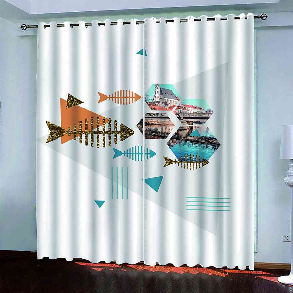 Rideau occultant isolant contre le froid et le bruit - Rideaux polyester géométriques 300x270