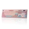 EPOMAKER Aula S102 PRO Membrane Gaming Keyboard with TFT Screen, Volume Knob & Number Pad, BT/2.4G/USB, RGB Backlit, Creamy Silicone Structure, Silent Keyboard for PC Game/Office (Pink)