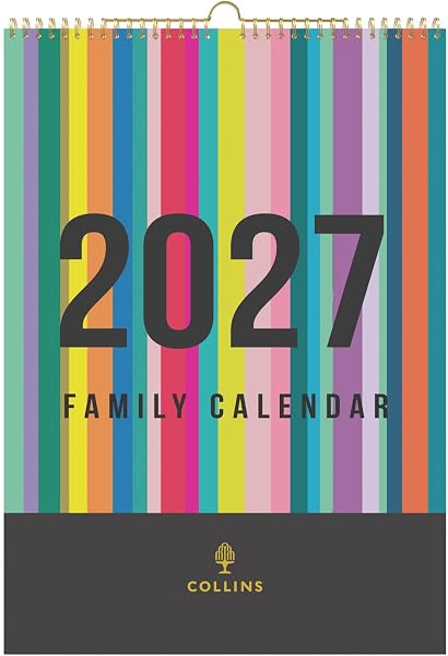 Calendario 2027, 12 mesi, formato A3, visualizzazione mensile, gamma Collins Debden Edge (EDFC135-27)