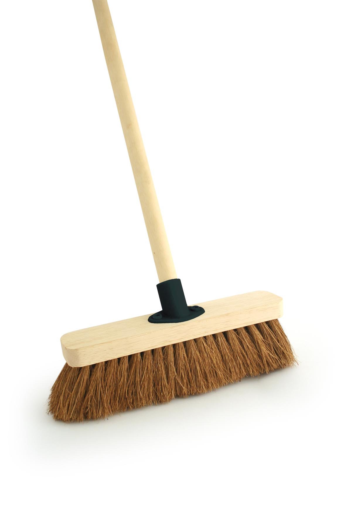 Bentley Industrial F.01/BKT/F4 Coco Broom Head with Bracket and 48" Wooden Handle, 11.5" Length
