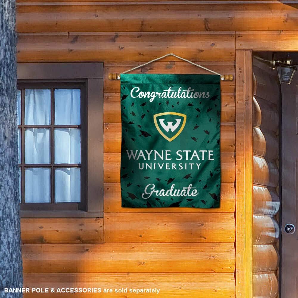 Wayne State Warriors Graduation Gift Banner Flag
