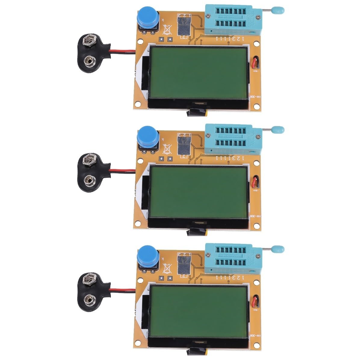 SOLUSTRE Probador Digital Lcd De 3 Piezas Medidor De Capacitancia Detector De Diodos Y Triodo