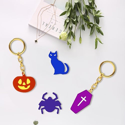 Miniatura 6 de Voyyphixa 3 moldes de resina de Halloween, calabaza, murciélago, araña, joyería, moldes de silicona, moldes para aretes, adornos de terror, moldes