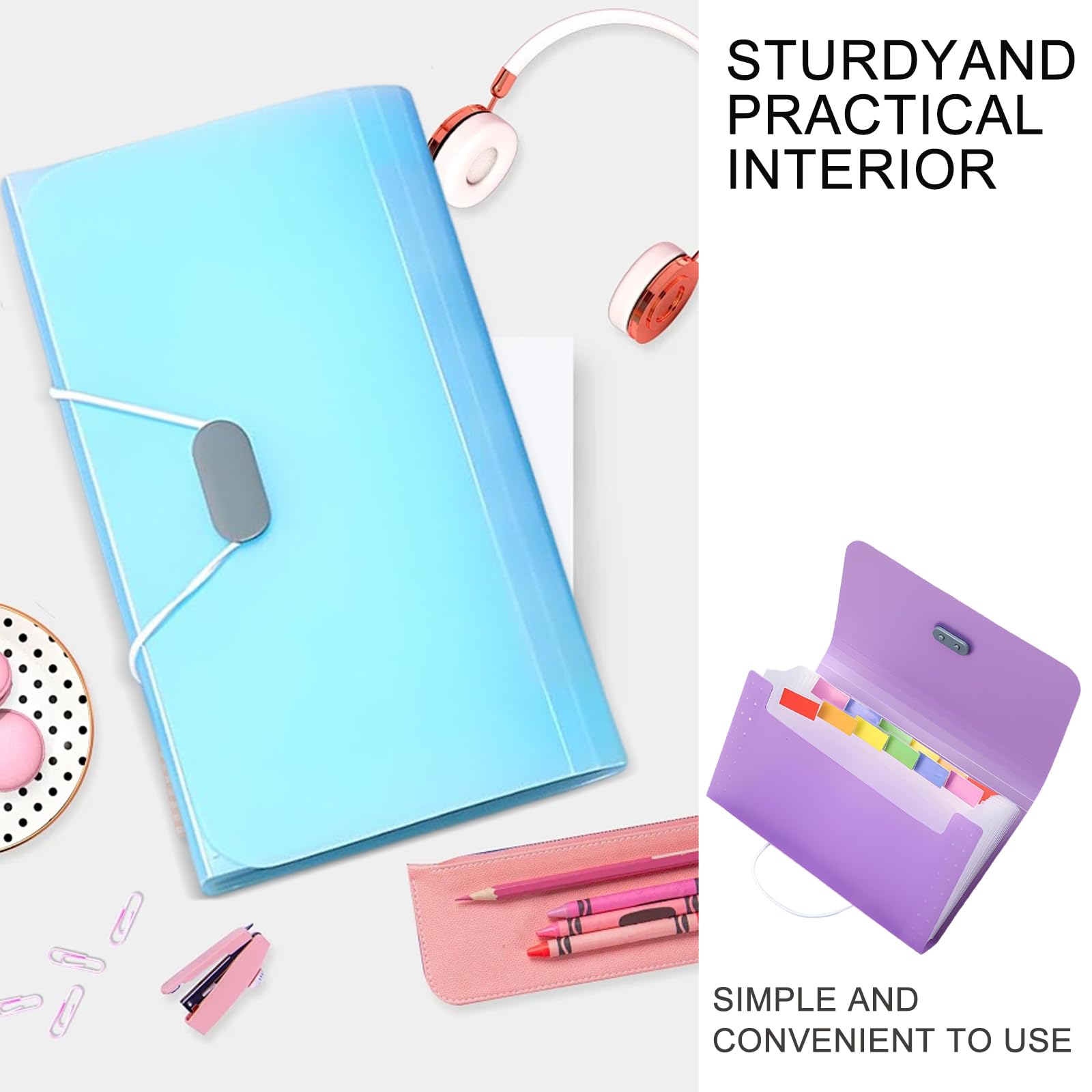 Expanding Ticket Folders, 5 Pack Expanding File Folder - Image 4