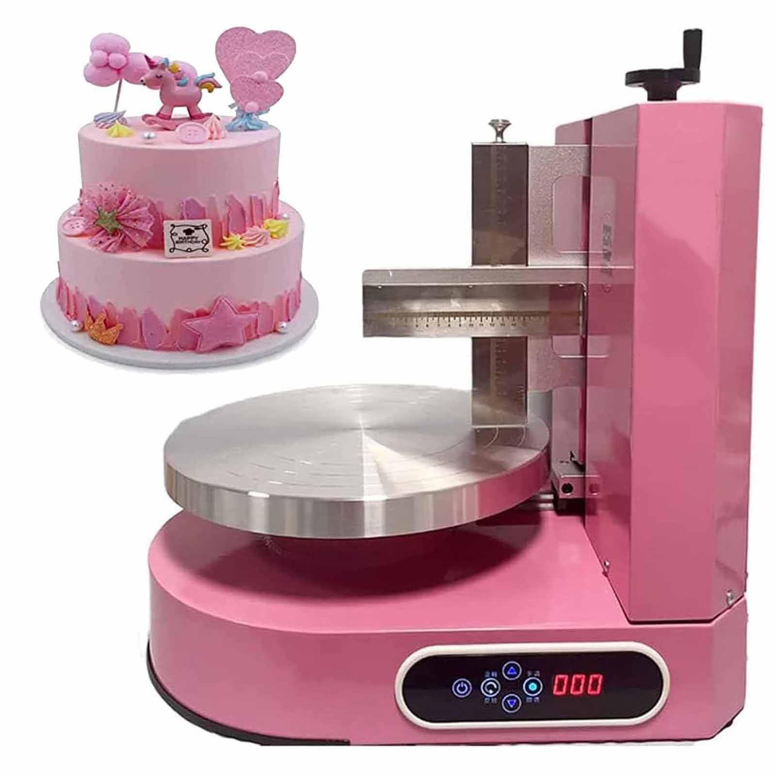 Máquina para Alisar El Esparcidor De Decoración De Crema, Raspador Automático De Crema para Pastel De 4-12 Pulgadas, Esparcidor Automático De Pastel De Cumpleaños