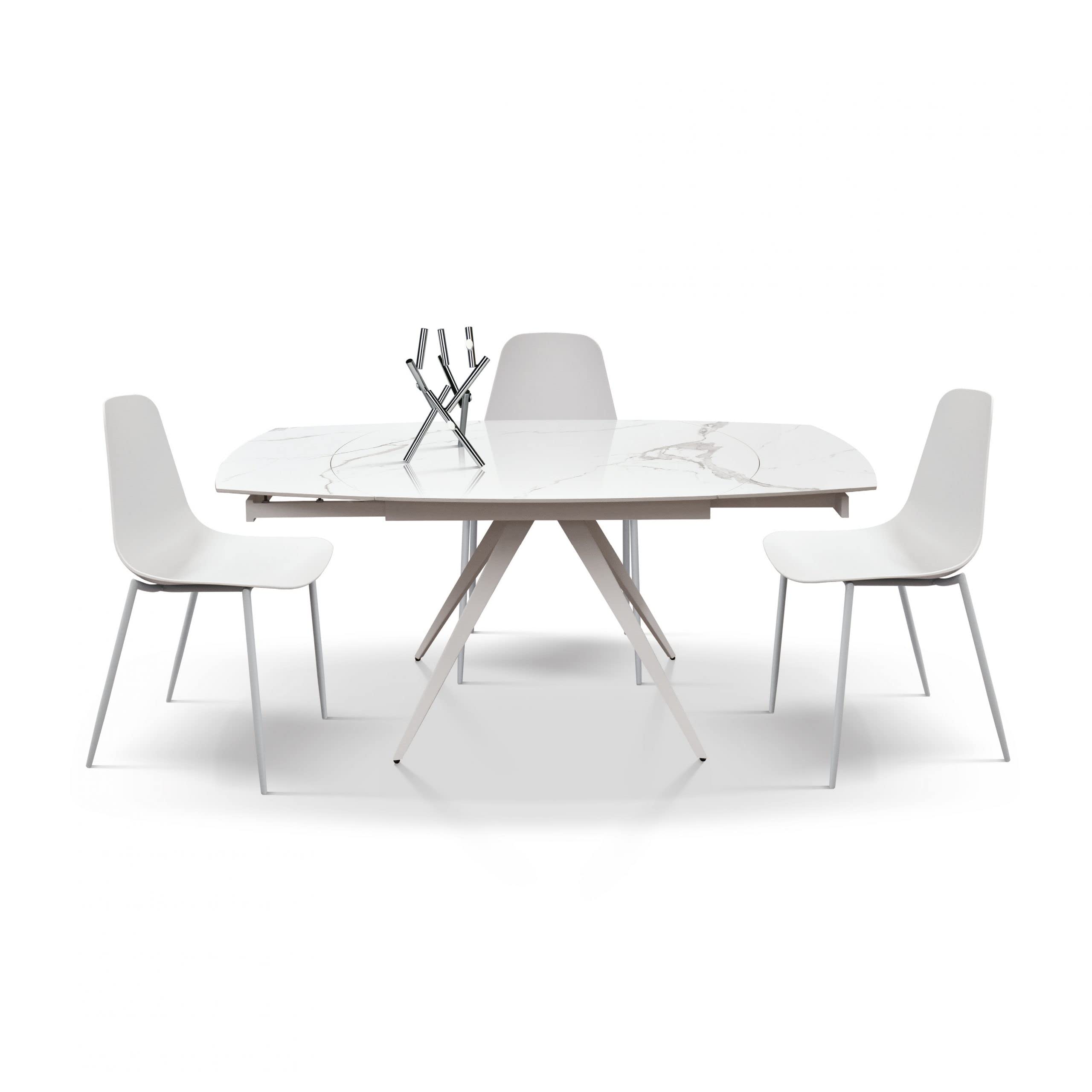 KONTE.DESIGN Tavolo LAVEZZI marmo statuario 140×90 – 200×90 cm