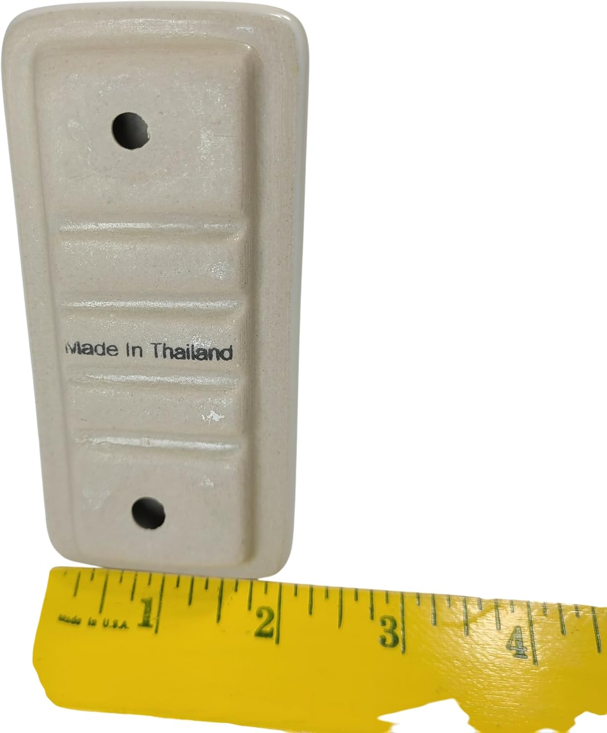 Beige Bone Almond Ceramic Tile Towel Bar Rod Rack Post Holder Porcelain Bracket Set Vintage Mid Century Modern Retro