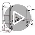 Junior Heavy Duty Convertible Hand Truck with Double Grip Handles-Aluminum Dolly Cart for Moving- 1,000 LB Capacity-Converts from Hand Truck to Platform Push Cart-52 Lx41 Wx44 H (Assembled)