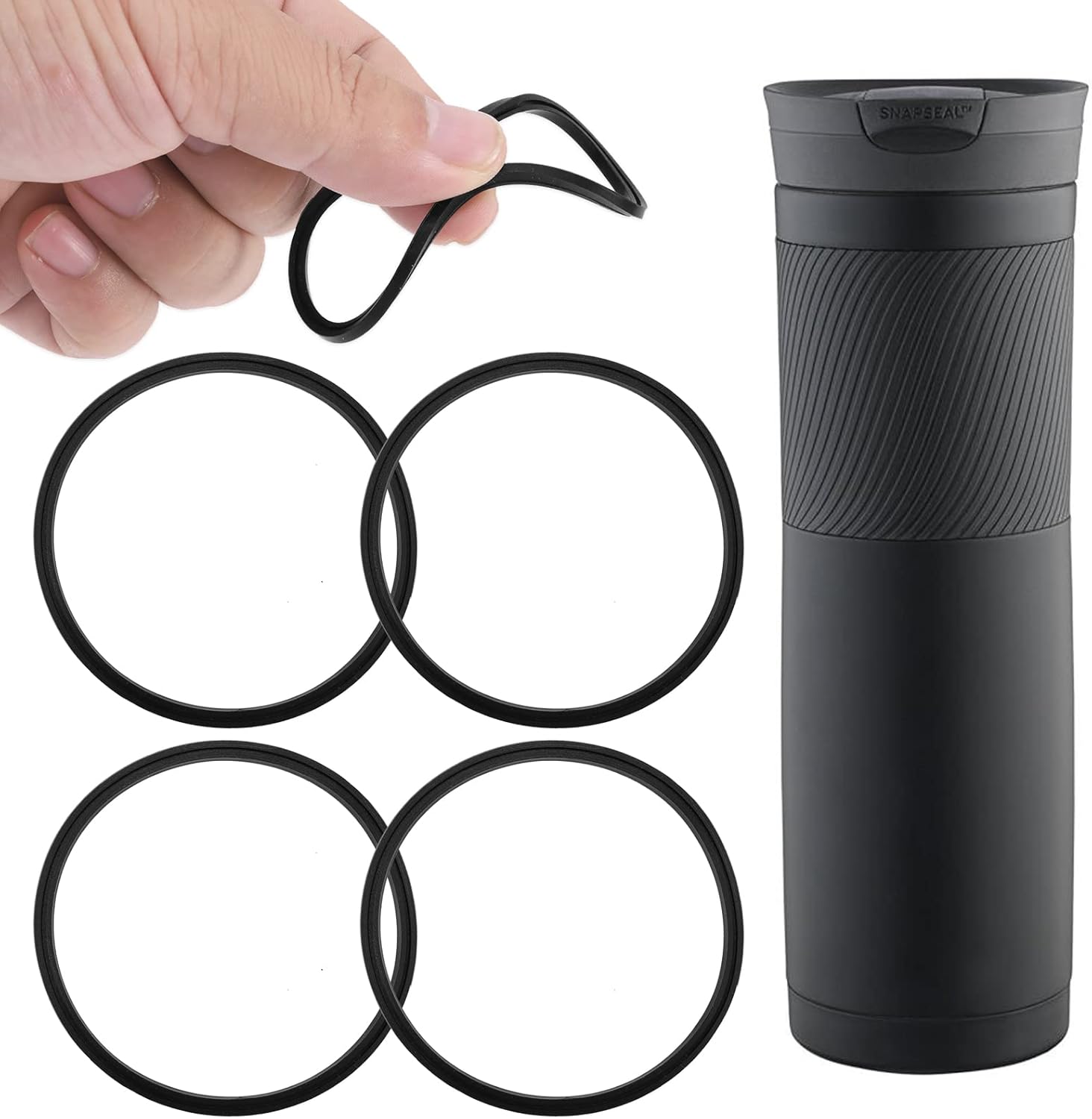 4PCS Replacement Rubber Lid Seals for 16oz & 20oz Contigo