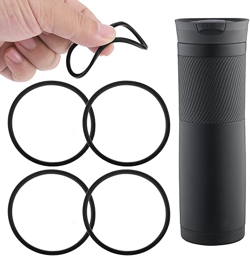 4 sellos de tapa de goma de repuesto para taza de viaje Contigo Snapseal Byron de 16 y 20 onzas, tapa resellable en forma de O, junta de repuesto
