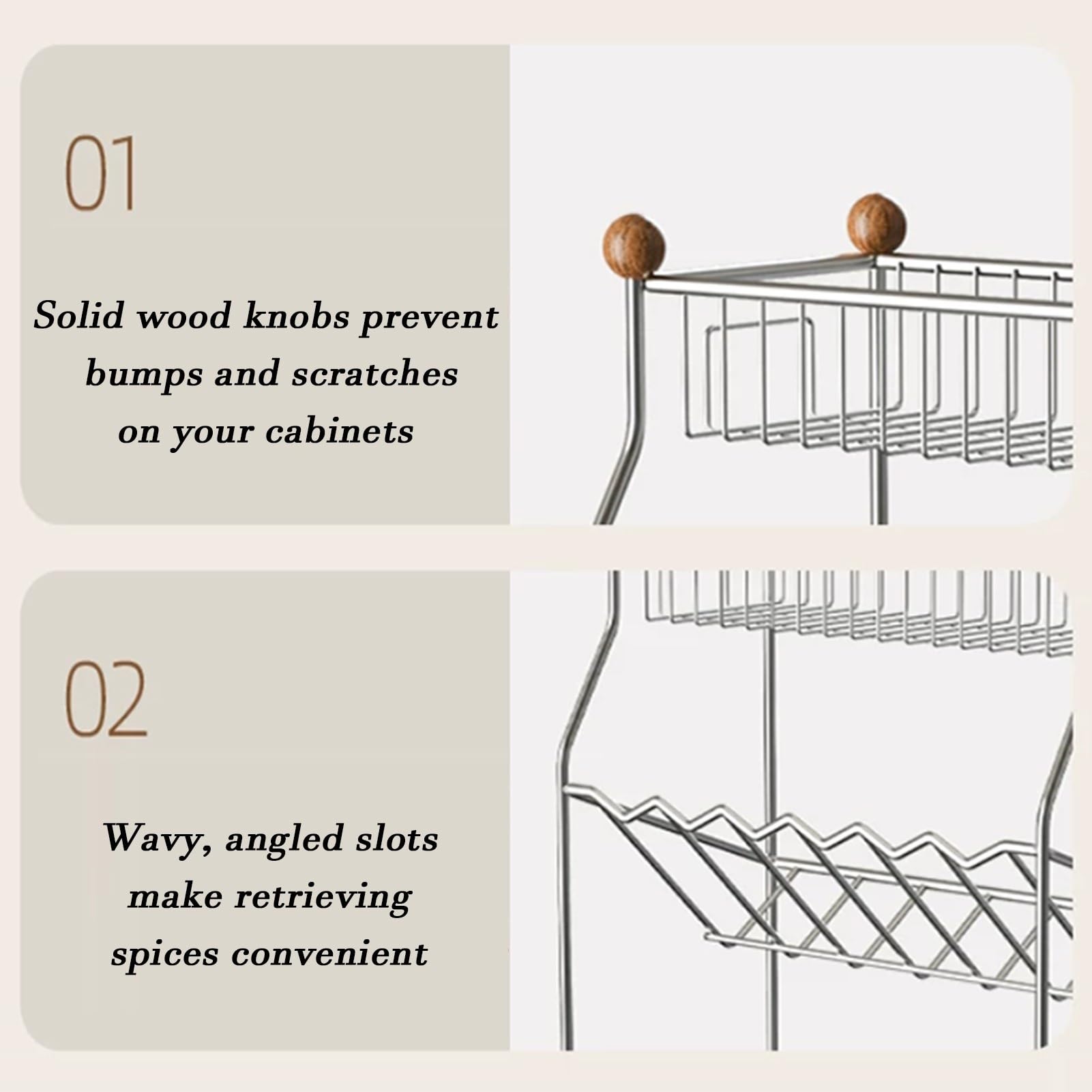 Estante De Especias De Acero Inoxidable/organizador De Encimera De Cocina