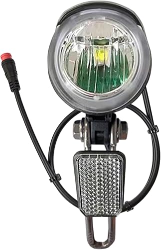 Faro delantero de bicicleta eléctrica, accesorios de modificación de bicicleta, 6V, 12V, 24V, 36V, 48V, 60V, luz delantera de bicicleta con conector