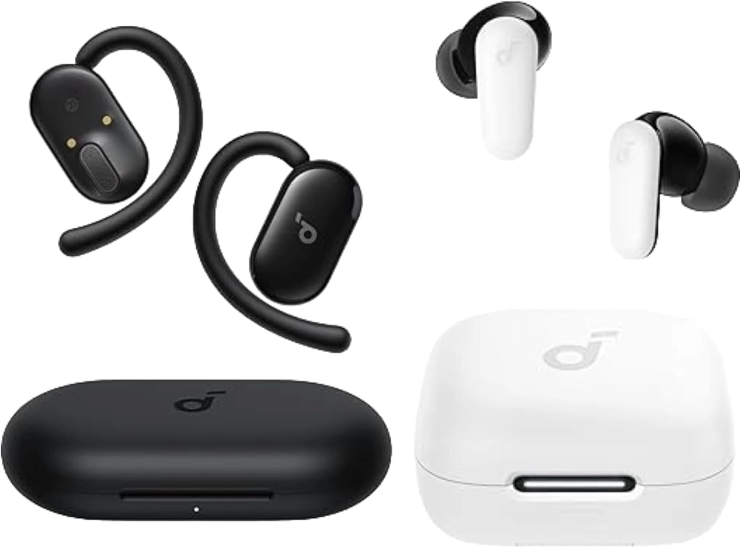 Soundcore P30i Noise Cancelling Earbuds & AeroFit 2 Open-Ear Headphones (Bundle)