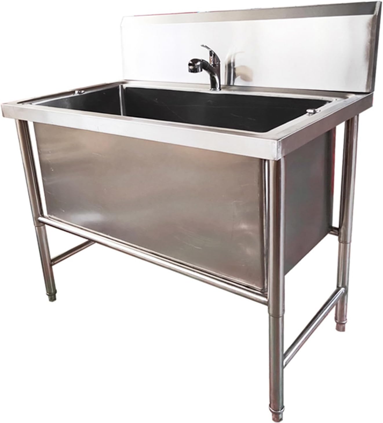 Pet Washing Station Sink Shower,Small Dog Washing Station,Large Dog Bathtub Dog Bathing Station For Home,Stainless Steel Professional Pet Dog Grooming Bath Tub(120cm/47.2in)