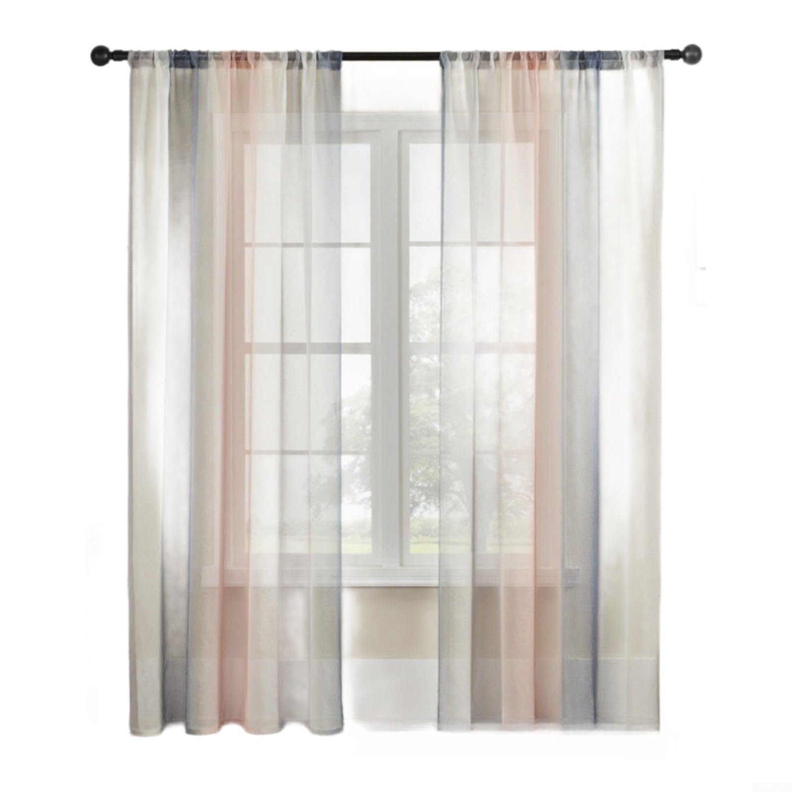 Cortinas traslúcidas rosa con filtrado de luz dacron suave que protege tu privacidad en casa