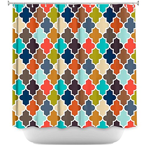 Dia Noche Designs Shower Curtains Bathroom - Earthy Quatrefoil #TOP1