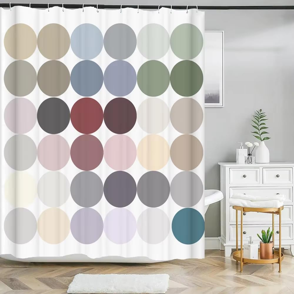 KELAIMI Abstract Geometric Shower Curtains,Modern Luxury Bathroom Curtains,Simple Aesthetic Washable Quick-Dry Bathtub Curtains Style 1 180X180Cm