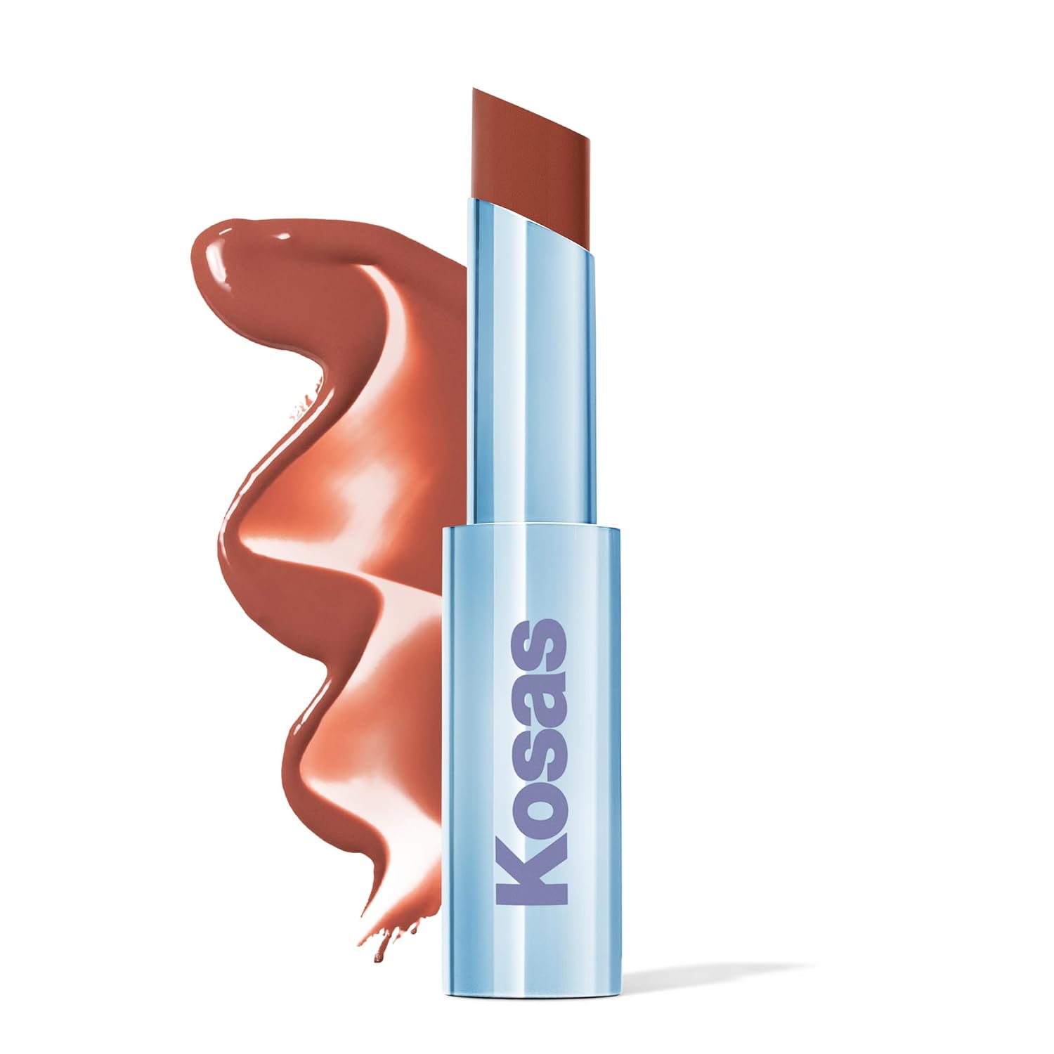 Kosas Wet Stick Moisturizing Shiny Sheer Lipstick with Ceramides, Hyaluronic acid, Peptides and Mango Butter – Soothes, Softens, and Moisturizes Lips – Island High