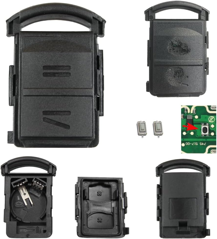 Auto Schlüssel Gehäuse 2 Tasten +2 Mikrotaster + 2 Batterie SET2 Für Benz