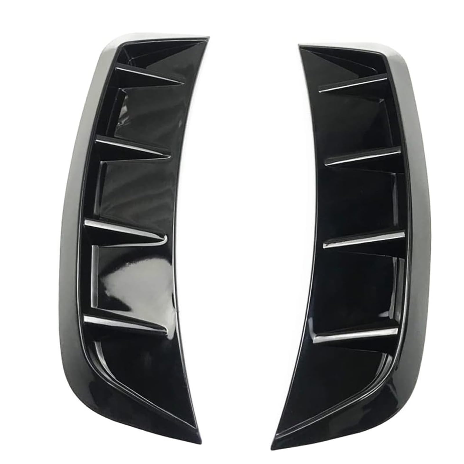 EJUOYO Side Vent Decor Sticker Universal Side Mudguard Vent Spoiler Wing Cover Shark Gill Leaf Plate Sport Collision Avoidance Decoration Car Fender Side Vents(Glossy Balck)