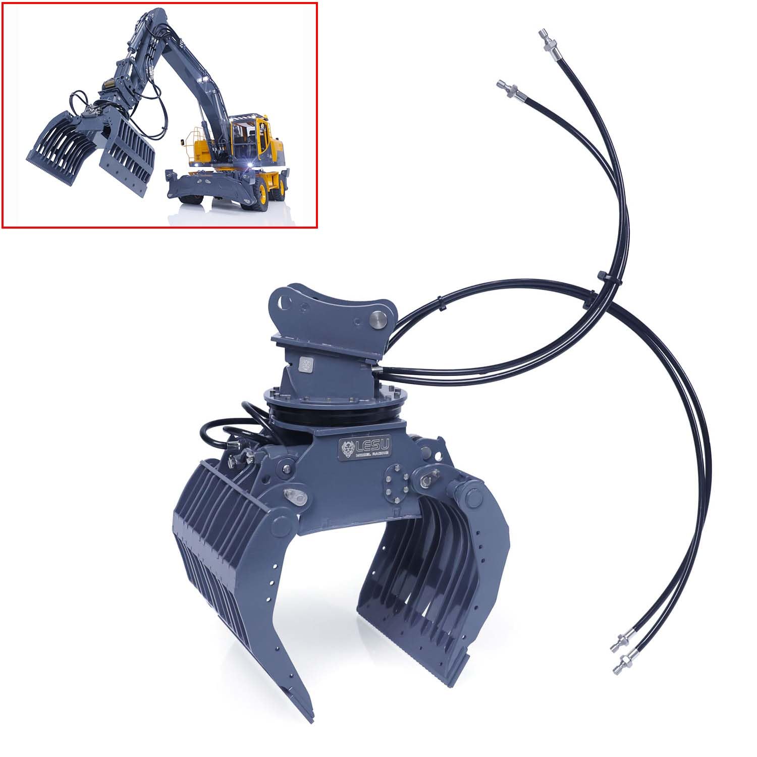 1/14 Metall Selector Greifer für RC LESU Hydraulischer PC360 Bagger für Erwachsene Hobby