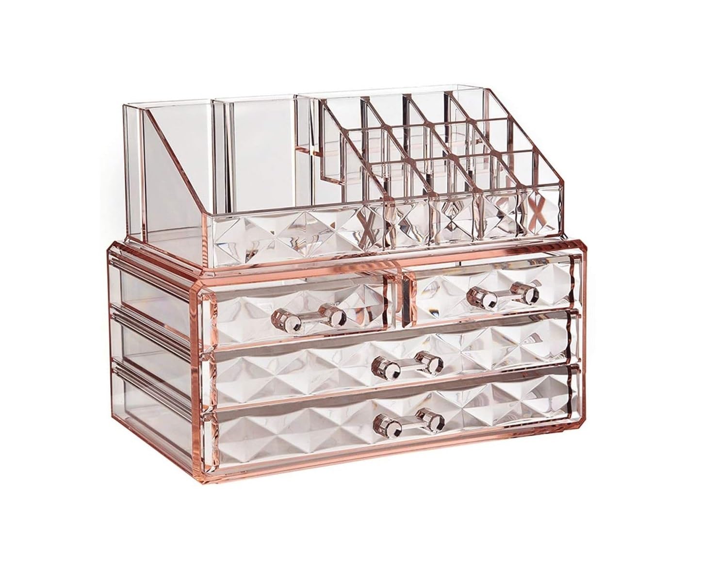 TIANQIHAO Jewelry Box With Drawers Multifunctional Cosmetic Box Earring Rings Necklaces Bracelets Jewellery Organizer Case Jewellry Holder,Jewelry Box P