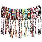 Hicarer 15 Pieces Nepal Style Friendship Bracelets Handmade Woven Bracelets Colorful Braided Wrap Bracelets for Women