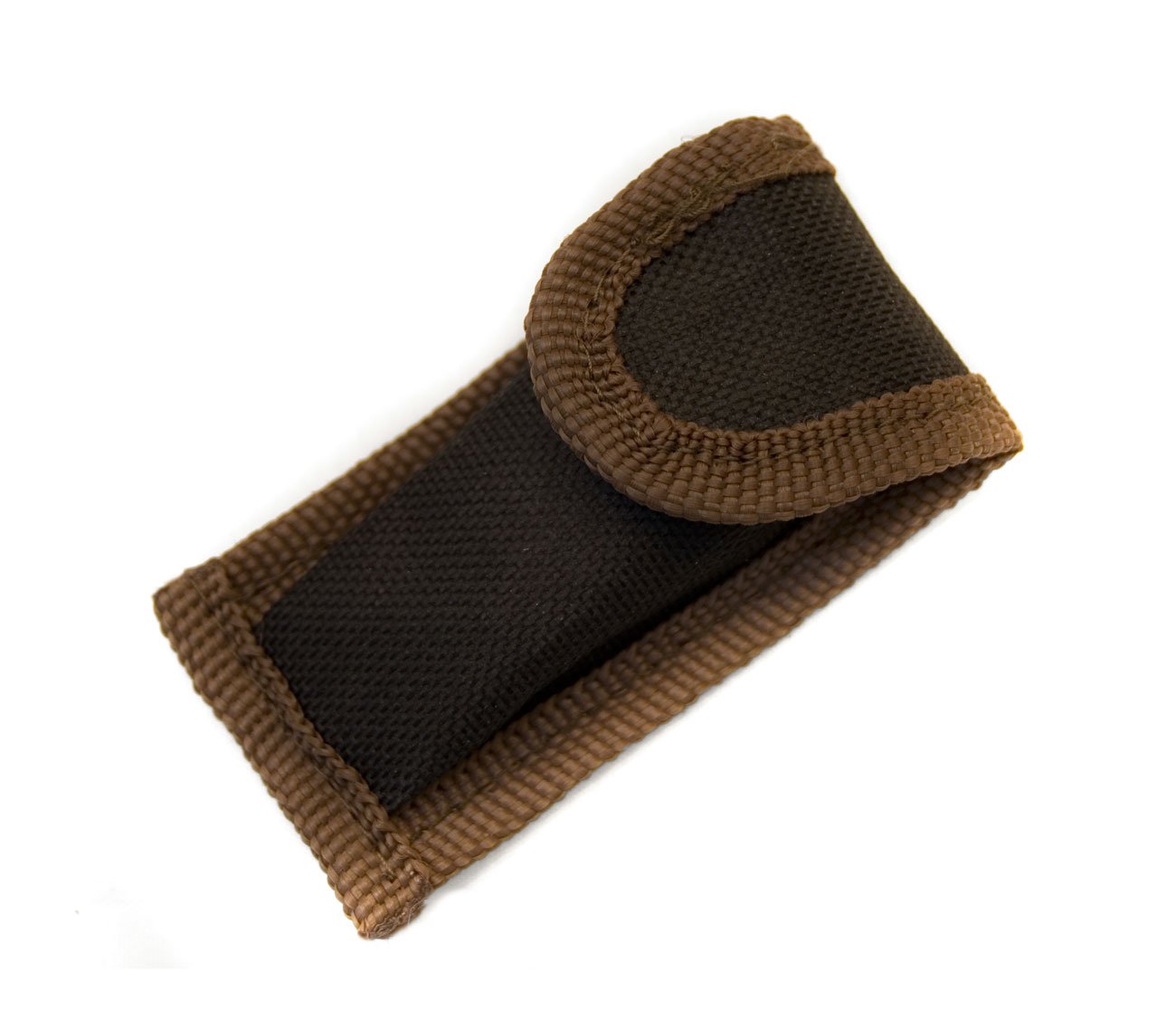 Coltellino pieghevole | con moschettone per agganciarlo al portachiavi | 11 cm, manico in legno, con custodia e passante per la cintura