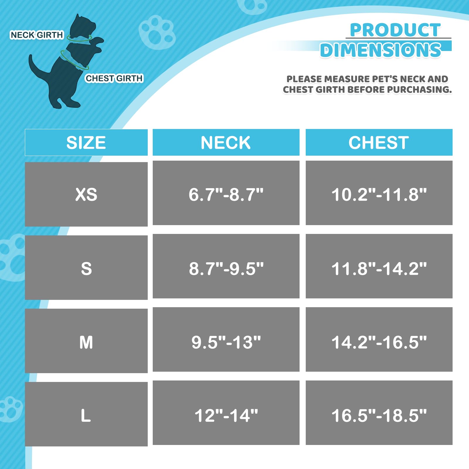 Magshion Adjustable Cat Harness with Velcro, Breathable Mesh Cat Vest Harness for Large Kitten Escape Proof, Pet Supplies for Outdoor Walking Training, Easy to Put On and Take Off, Sky Blue, Large