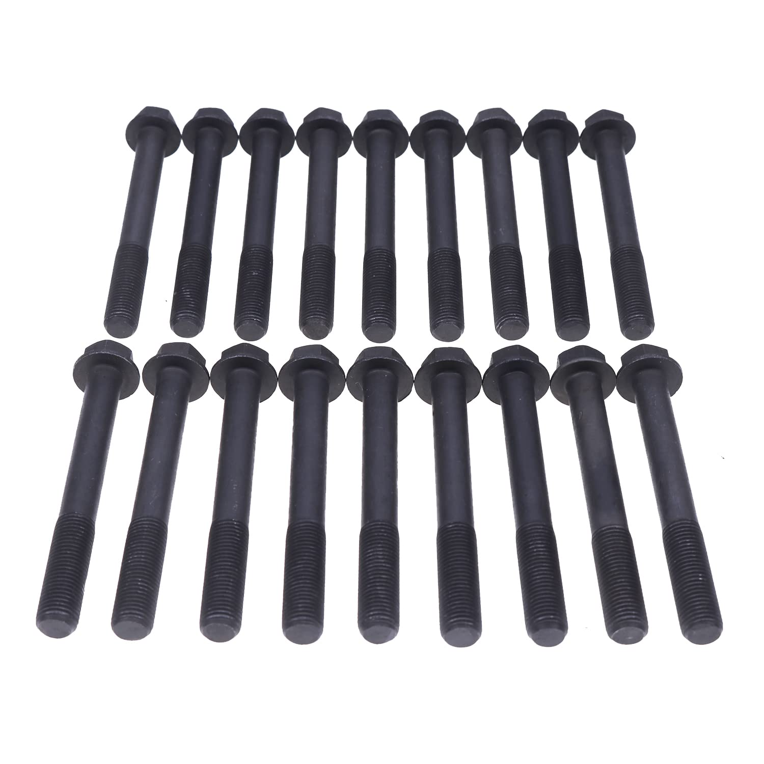 18PCS Cylinder Head Bolt 19013-03450 Compatible for Kubota Engine V1903 V2003 V2203 V2403