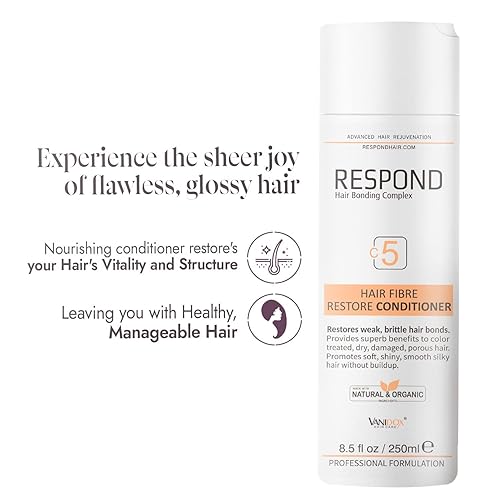 Miniatura 6 de VANIDOX Respond Hair 5 - Acondicionador profesional de restauración de fibra capilar para cabello tratado con color, restaura los lazos de cabello