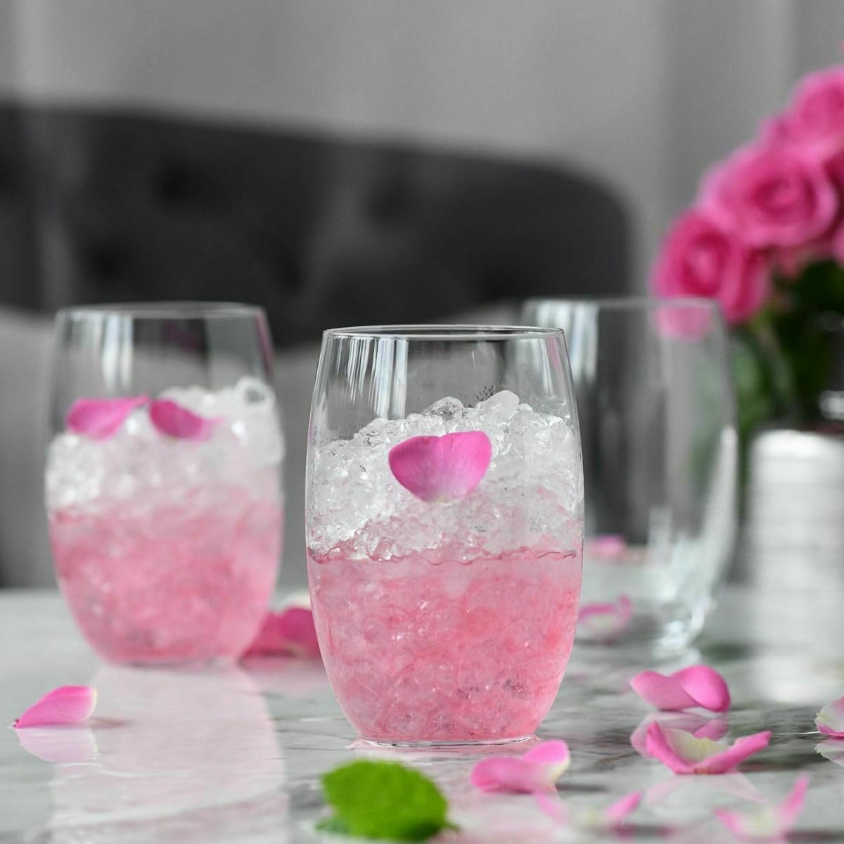 Krosno – Bicchieri da Acqua, Succhi e Cocktail 370 ml – Set da 6 Pezzi – Cristallo Senza Piombo – Collezione Blended – Pareti Sottili, Design Moderno – Ideali per l’Uso Quotidiano