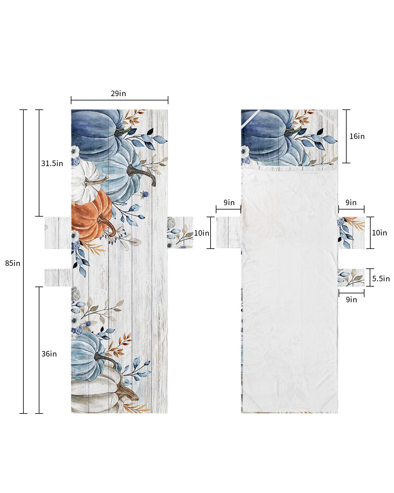 Farmhouse Pumpkins, Beach Lounge Chair Towel Cover, Soft Chaise Lounge Towel with Side Pockets Patio Pool Chairs Cover for Beach/Pool Sunbathing 29x85 Thanksgiving Fall Wooden Eucalyptus