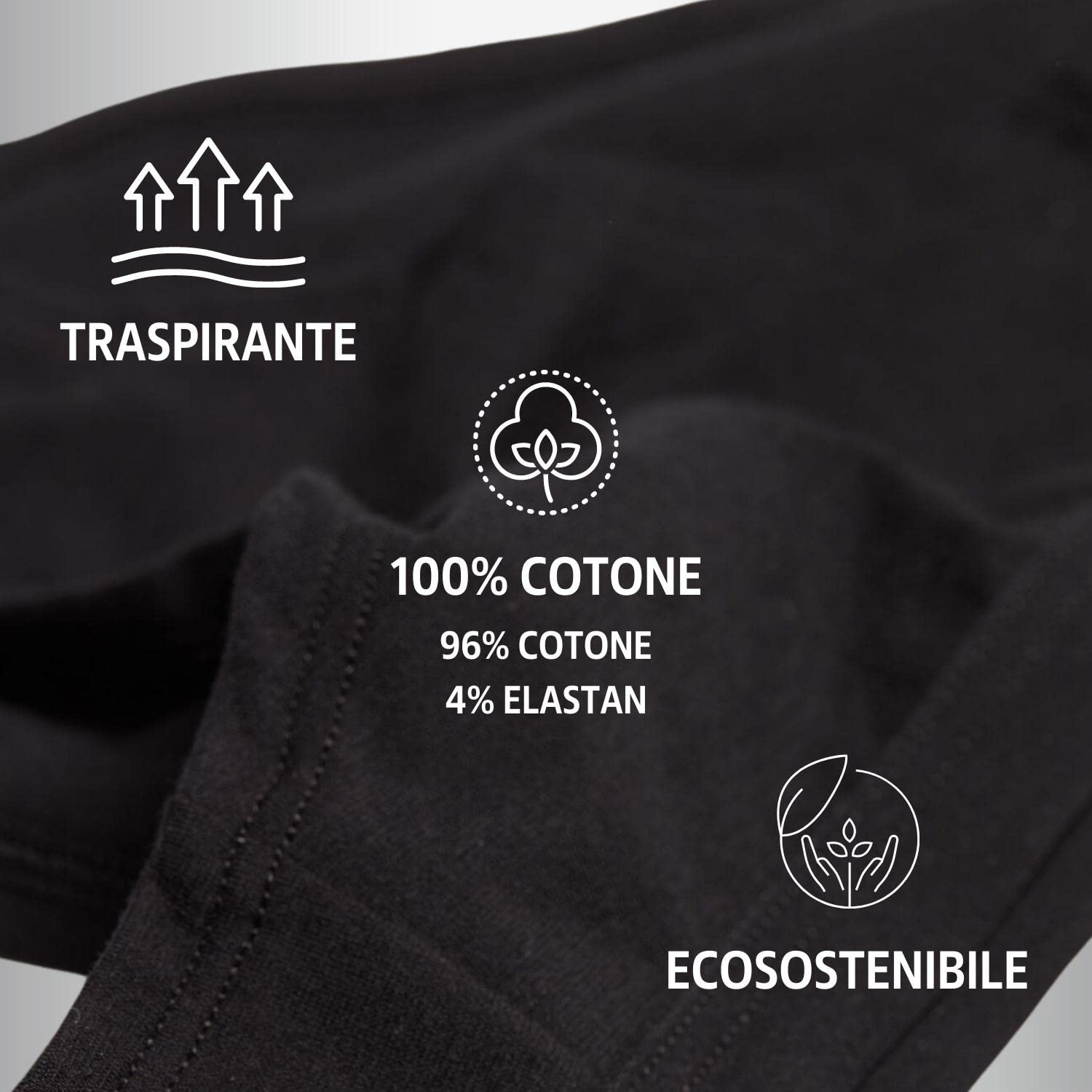 Intimitaly Set 6 Slip Donna Cotone Vita Alta Mutande Donna Cotone Midi Anallergiche Anatomiche