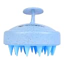 Now Organic Brand Eco Wheat Straw Scalp Massager/Shampoo Comb | Soft Silicone Bristles | Stress-Relieving, Anti-Dandruff, Best Hair Care Tool (Sky blue) gallery image