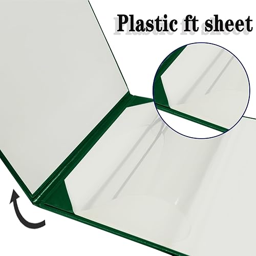 Miniatura 3 de Happy Secret Cubierta para diploma de 8.5 x 11 pulgadas, soporte para certificado de graduación, cubiertas de certificado de cuero liso (verde