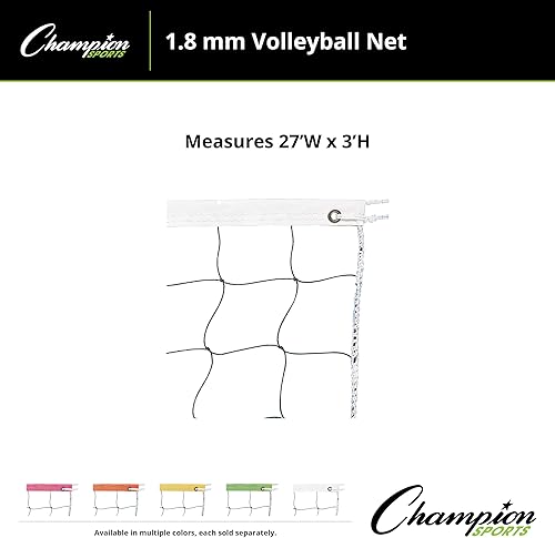 Vista 44 de Champion SportsVolleyball Nets Negro/Blanco