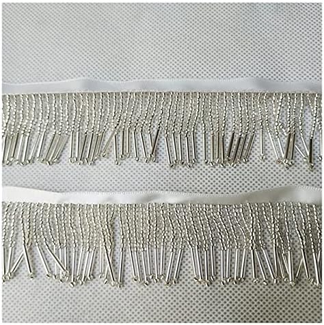 Strass Quaste Kette Silber - Kristall Fransen Dekoration Für Kleidung & Taschen - 91cm