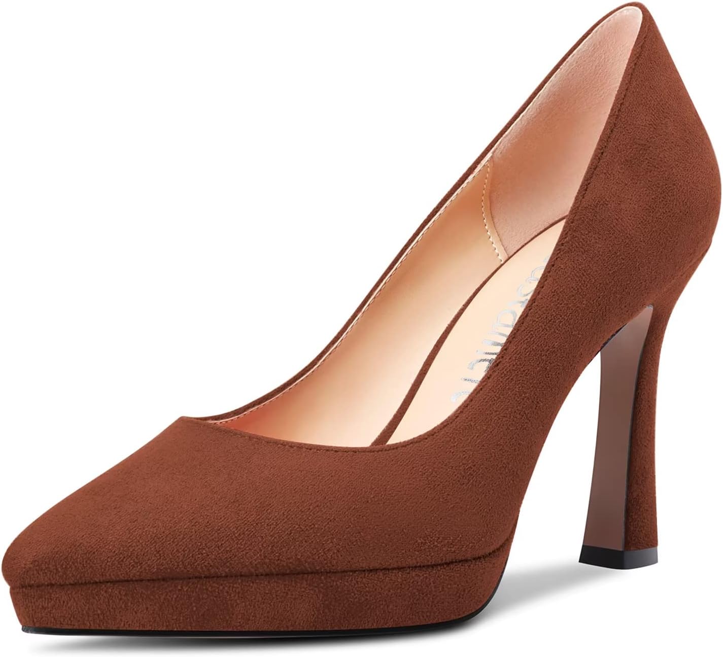 Castamere Women Stiletto High Heel Close Pointed Toe Pumps Slip-on Office Party Clear Classic Shoes 3.9 Inches Heels
