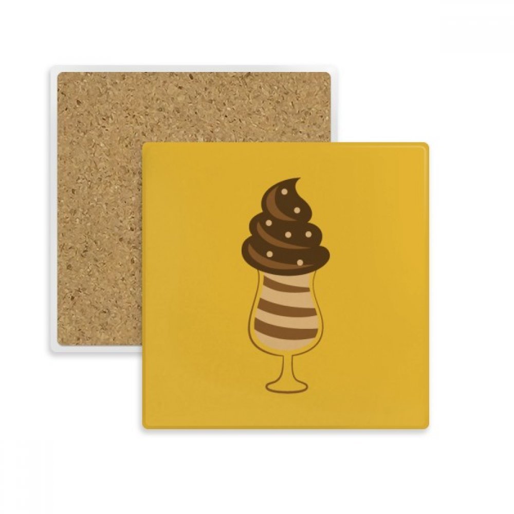 Sous-verre carré absorbant motif glace pour protéger vos tables des boissons