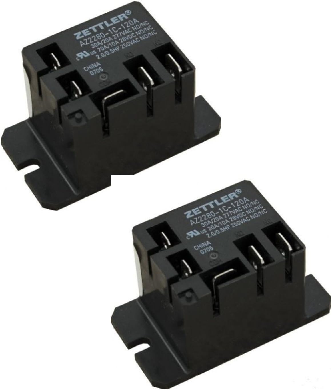 Power Relay, SPDT, 30A, 115v, Mini, 30A SPDT 120VAC AZ2280-1C-120A( Pack of 2)