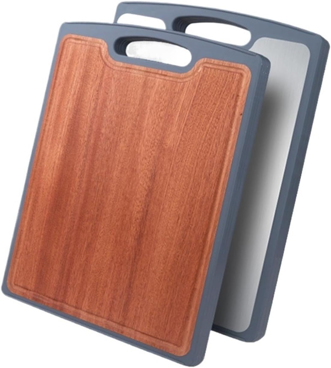 Board Household Stainless Steel Cutting Double Solid Wood Chopping Black Ebony In The Kitchen