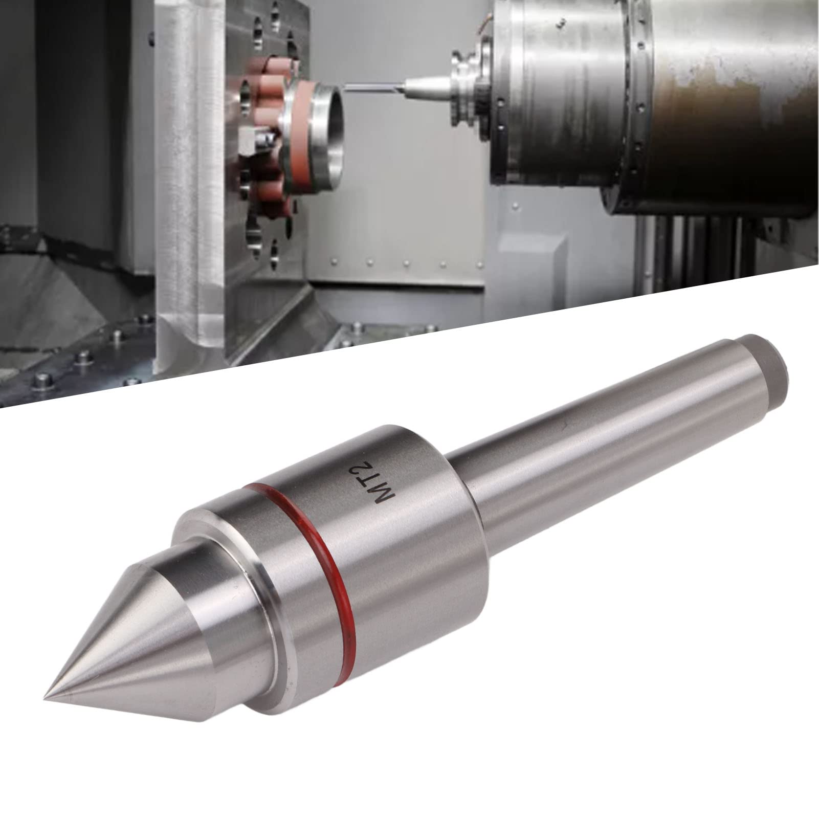 Live Center , MT2 140mm Longueur Totale Triple Roulements Étanche Bonne Précision Contre Pointe Centre pour CNC