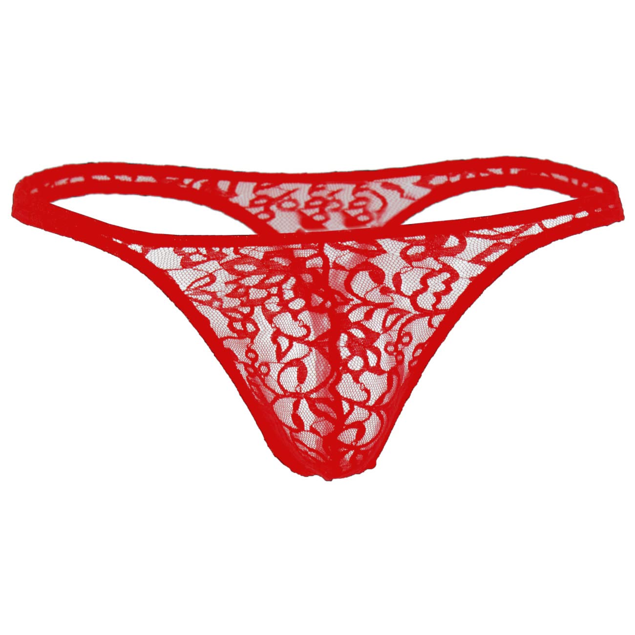 Mens Low Waist Free Size Lace Thong Underwear-image-47