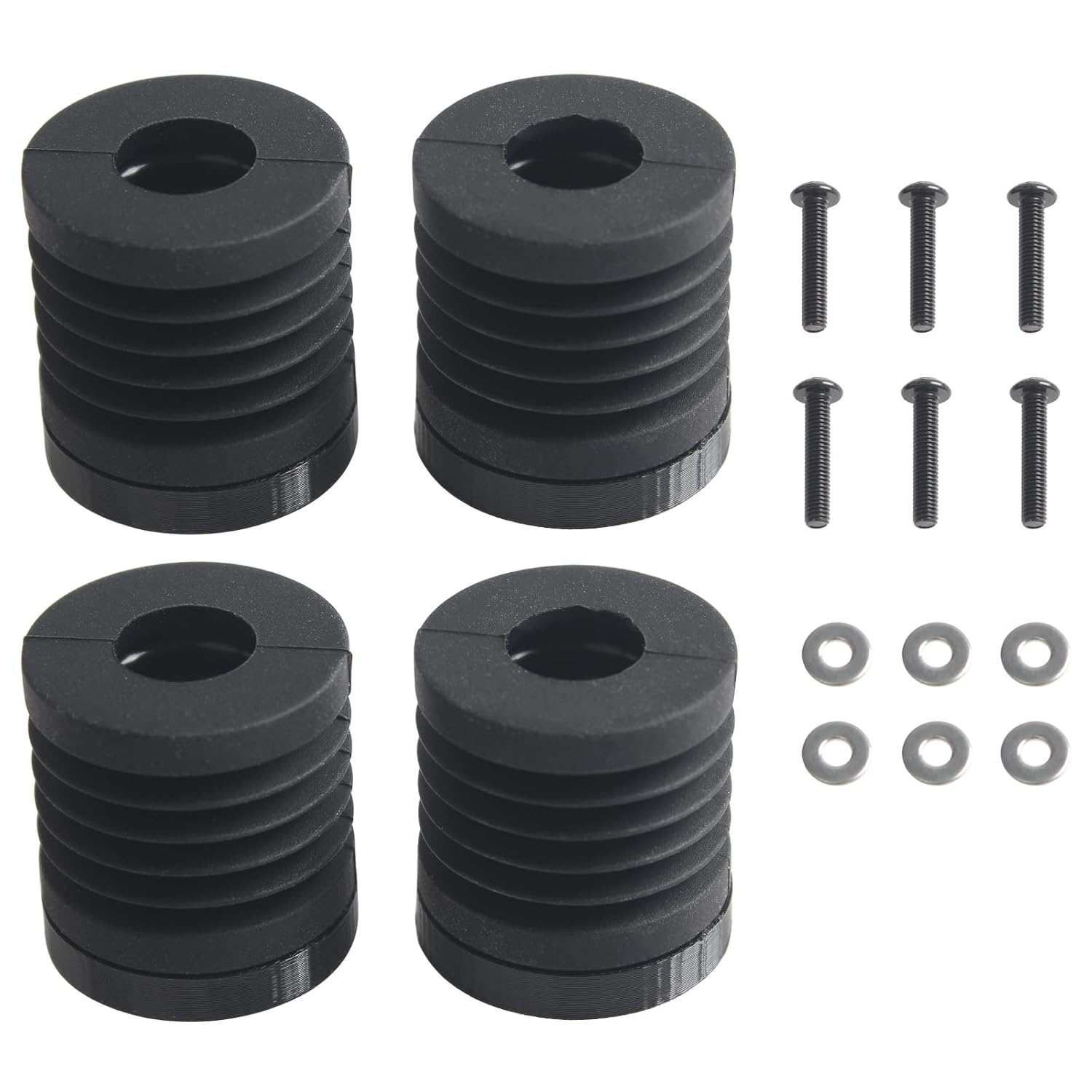 FYSETC 3D Printer K1-Max Accessories – Upgraded Rubber Feet – Anti-Vibration Foot Pads: Easy Installation Anti-Slip Landing Mats Shock Absorption Cushion with Printed Parts Screw Spacers (Pack of 4)