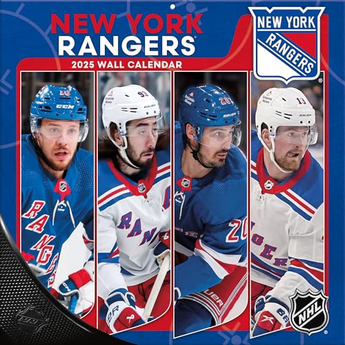 TURNER SPORTS calendrier mural New York Rangers 2025 12x12