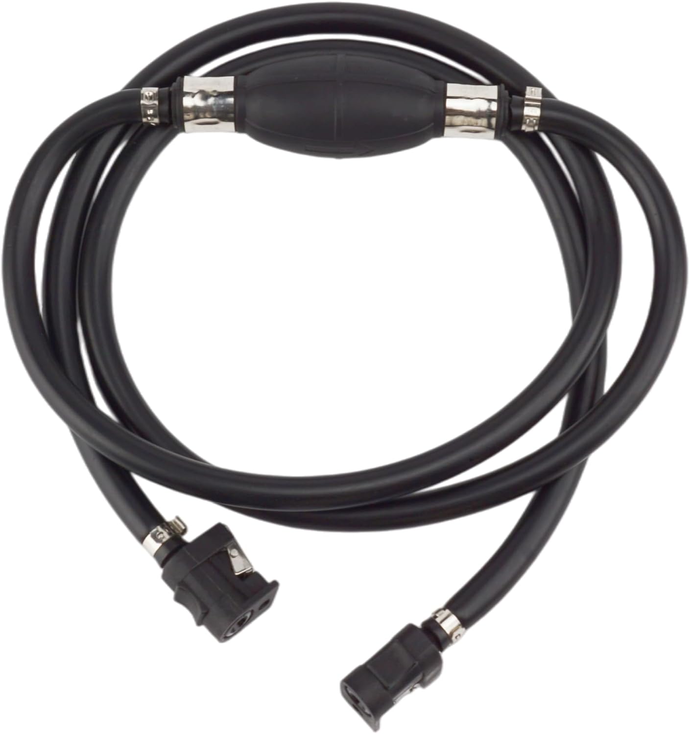 Boat Marine 3/8 Inch 10MM 7.5 FT Fuel Line Kit with Rubber Primer Bulb and Connectors for Yamaha Outboard Motor