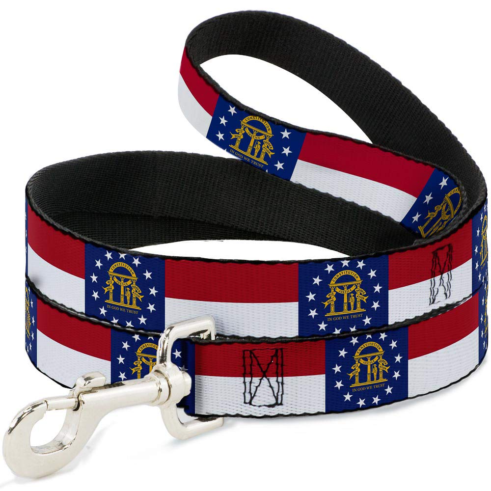 Laisse pour chien Buckle Down drapeau Géorgie pour balades en ville et parcs