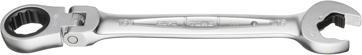 TONE Ratchet Ring Wrench Ratcheting Spanner Head Flex Head Set RMFQ-19 19mm